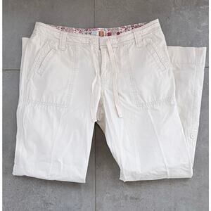 Old Navy 4 Pale Khaki Cargo Utility Drawstring Hiker Pants Roll-Up Legs